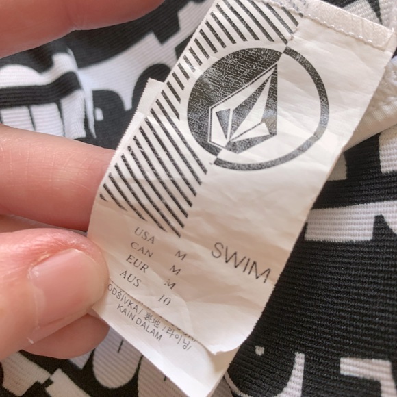 Volcum Daisy Polka Dot Front Zip Bandeau Bikini Top Size m - Picture 5 of 5